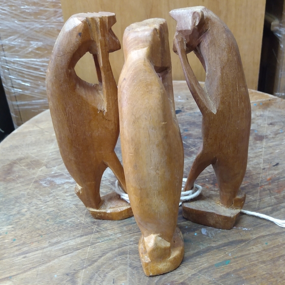 Wooden 3 Monkeys - Picture 2 of 4
